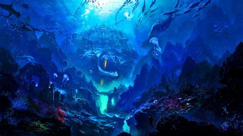 Underwater Grotto Wallpaper