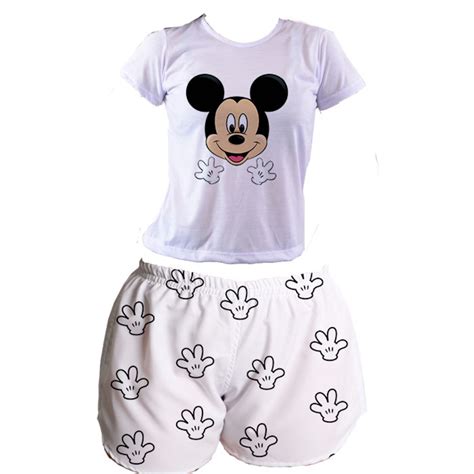 Pijama Feminino Mickey Mãozinhas No Elo7 Camaleoa T Shirts 13b1840