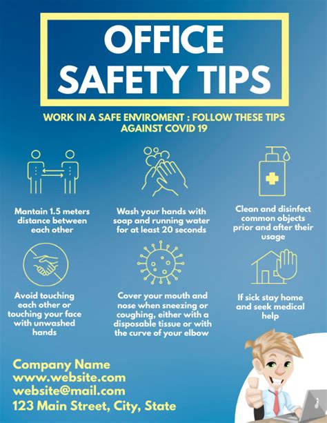 Office Infographic Safety Tips Template Postermywall