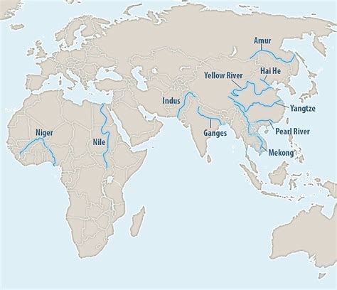 Map Of Rivers Of The World Map 2023