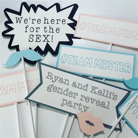we re here for the sex photo booth props gender reveal etsy