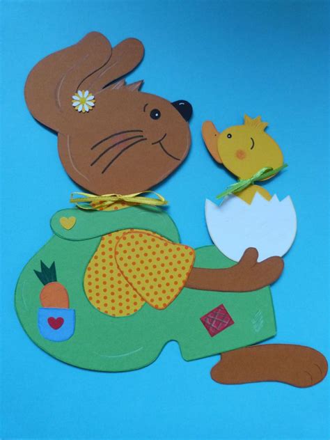 Da das motiv recht groß ist, benötigt es ein entsprechend großes fenster. Fensterbilder Tonkarton Hase Willi Ostern in Möbel ...