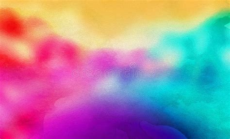 A Rainbow Abstract Watercolor Background Stock Illustration
