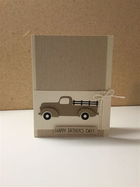Impression Obsession Dies Pickup Truck Fathers Day Card Happy