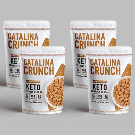 Catalina Crunch Honey Graham Cereal Low Carb Zero Sugar Keto Friendly