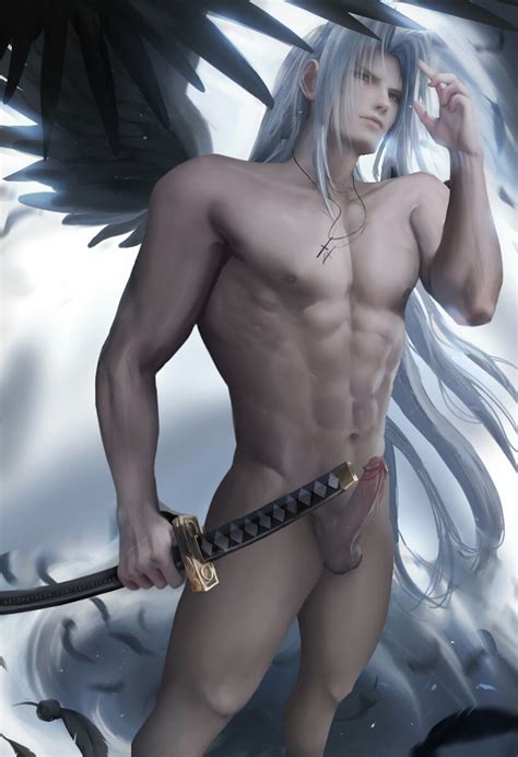 Rule 34 Black Wings Final Fantasy Long Hair Male Male
