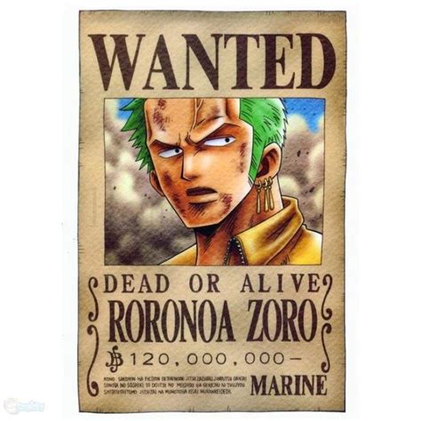 Roronoa Zoro Wanted Poster Decorate Your Room Like A True Pirate With