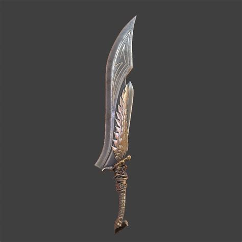 Pin By Bigarch On Sword 3d In 2020 Fantasy Sword Sword 3d Model
