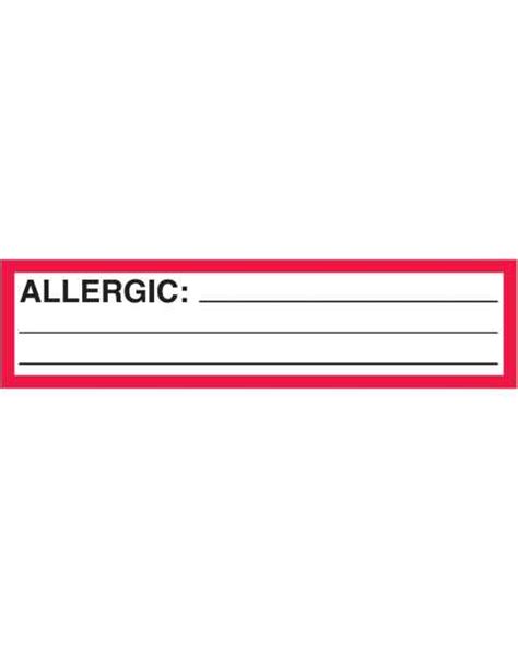 Allergy Labels Medical Alert Allergy Stickers