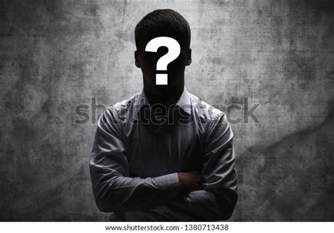 Anonymous Man Business Shirt Question Mark Stock Photo 1380713438