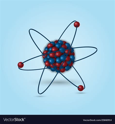 D Atomic Structure Royalty Free Vector Image Vectorstock