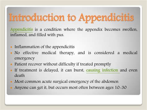 Ppt Acute Appendicitis Powerpoint Presentation Free Download Id 13d