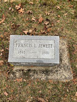 Francis Lester Jewett Homenaje De Find A Grave