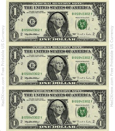 One Dollar Bill Template Front Download Printable Pdf Templateroller
