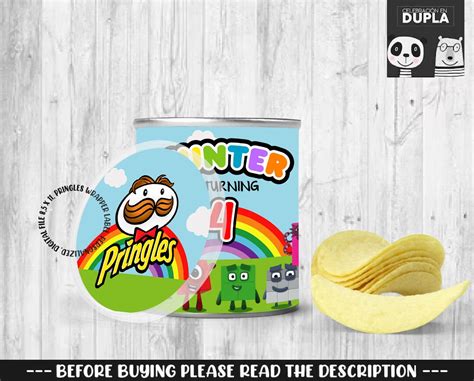 Numberblocks Pringles Wrapper Label Printable Pringles Etsy Australia