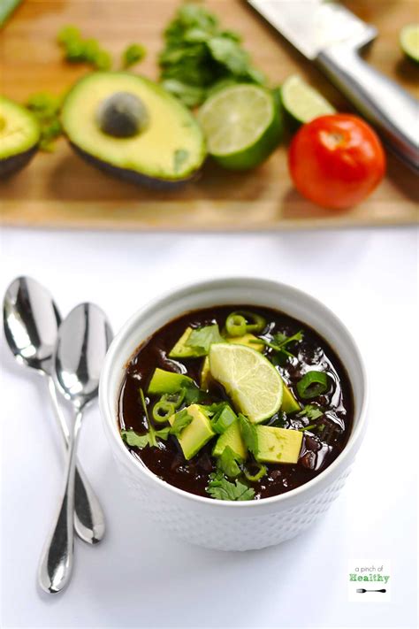 Cover with water to make a broth, then add in diced veggies of. Slow Cooker Black Bean Soup - A Pinch of Healthy