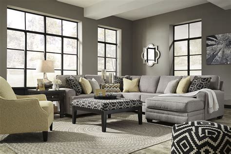 cresson pewter raf  laf  piece chaise sectional