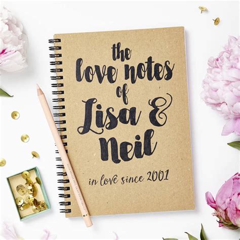 Personalised Love Messages Notebook By Tillyanna