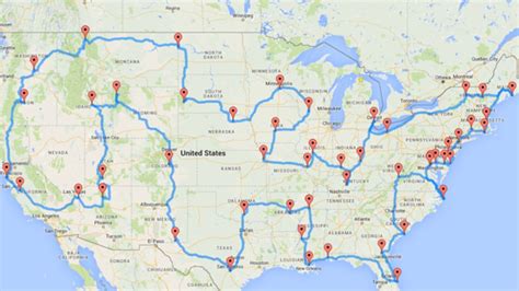 This Map Shows The Ultimate Us Road Trip Mental Floss