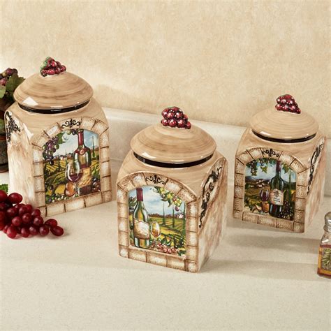 Ceramic Kitchen Canisters Kitchen Canister Sets Wine Decor Kitchen