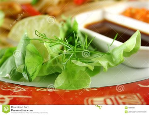 Green Garnish Stock Photo Image Of Nutritional Lunch 4984634