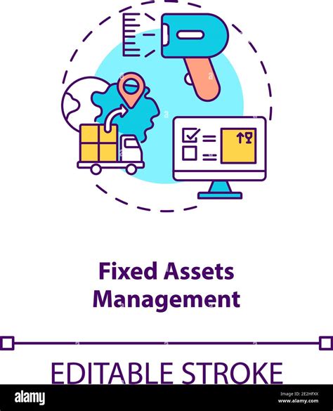 Fixed Assets Management Concept Icon Stock Vector Image And Art Alamy