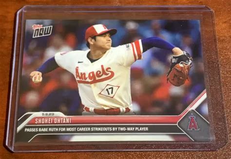 Shohei Ohtani Passes Babe Ruth In Ks 2023 Topps Now 262 Angels City