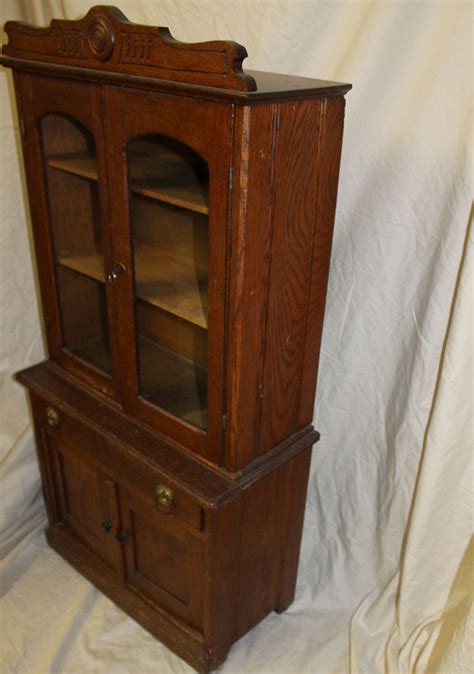 Bargain John's Antiques | Antique Oak Kitchen Cupboard - Salesman ...