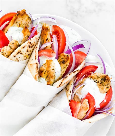 Easy Chicken Gyros With Tzatziki Recipe Fettys Food Blog