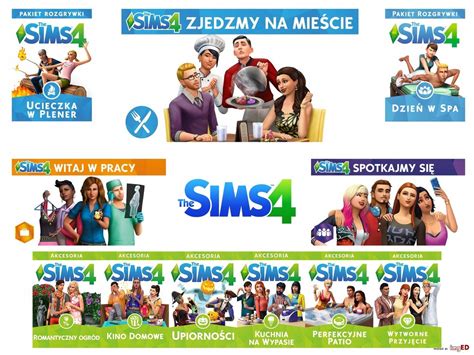 The Sims 4 Wszystkie Dodatki Akcesoria Mody Bonusy 7373242903