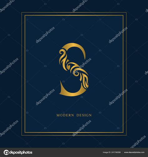 Gold Elegant Letter Graceful Royal Style Calligraphic Beautiful Logo