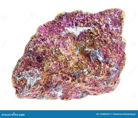 Rough Purple Chalcopyrite Copper Pyrite On White Stock Image Image