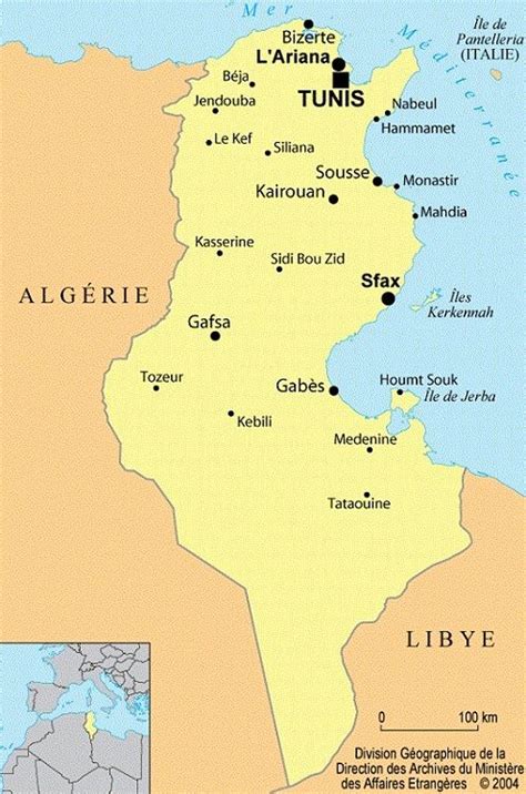 Cartes Drapeau Et Informations Sur La Tunisie