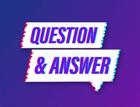 Question And Answer Banner Glitch Icon Megaphone Banner Web Design