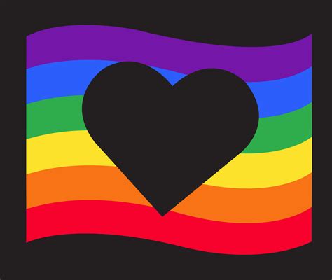 Rainbow Flag Lgbt Symbol On Heart Vector Art At Vecteezy