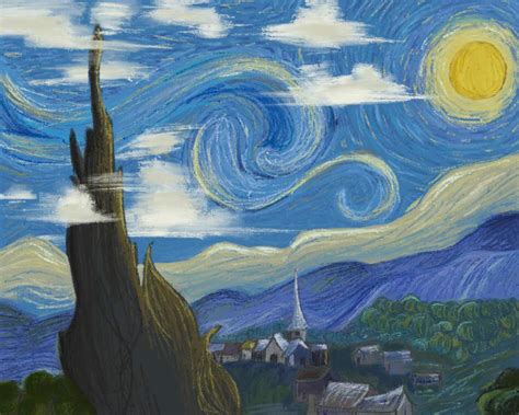 But when a nosy neighbor discovers luo's prized possession, a magical pearl, what sacrifices will ju lan have to make to save luo's life? The Starry Night in the day? The... Sunny Morning? | Art Amino