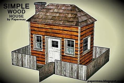 Papermau Simple Wood House Paper Model By Papermau Download Now