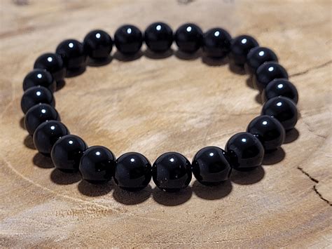 bracelet en pierre naturelle d obsidienne noire bijoux et accessoires bracelets en perles