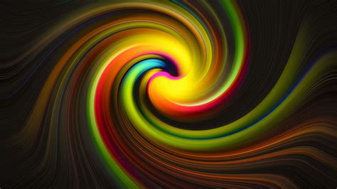 Multicolor Spiral Stripes Abstraction 4k Hd Abstract Wallpapers Hd