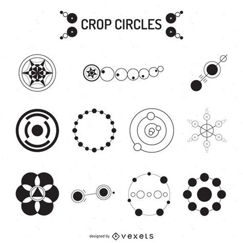 Crop Circles Illustration Collection Vector Download