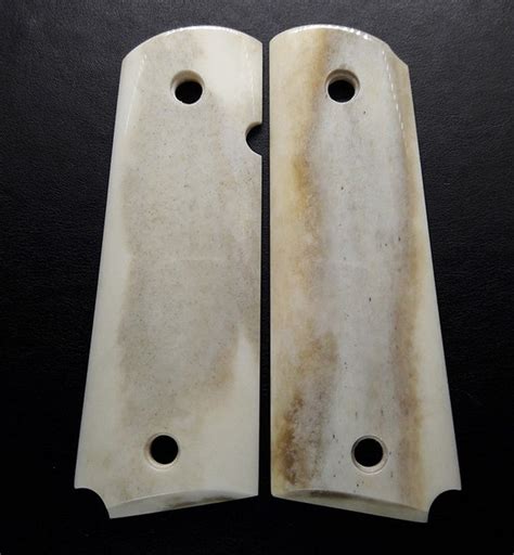 1911 Bone Grips Custom Handmade Genuine Buffalo Bone Natural