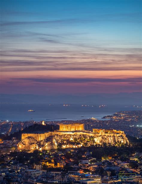 Acropolis Sunset Acropolis Hill During Sunset As Seen From