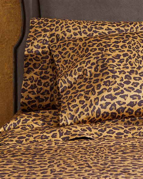 Home Treasures Leopard Print King Sheet Set Neiman Marcus