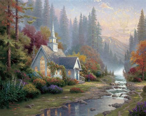 The Forest Chapel Thomas Kinkade Smoky Mountains