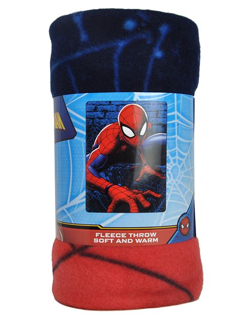 Marvel Spider Man Boys 45 X 60 Fleece Throw Blanket Web Lines