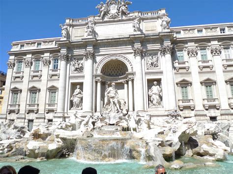 The Majestic Trevi Fountain In Rome