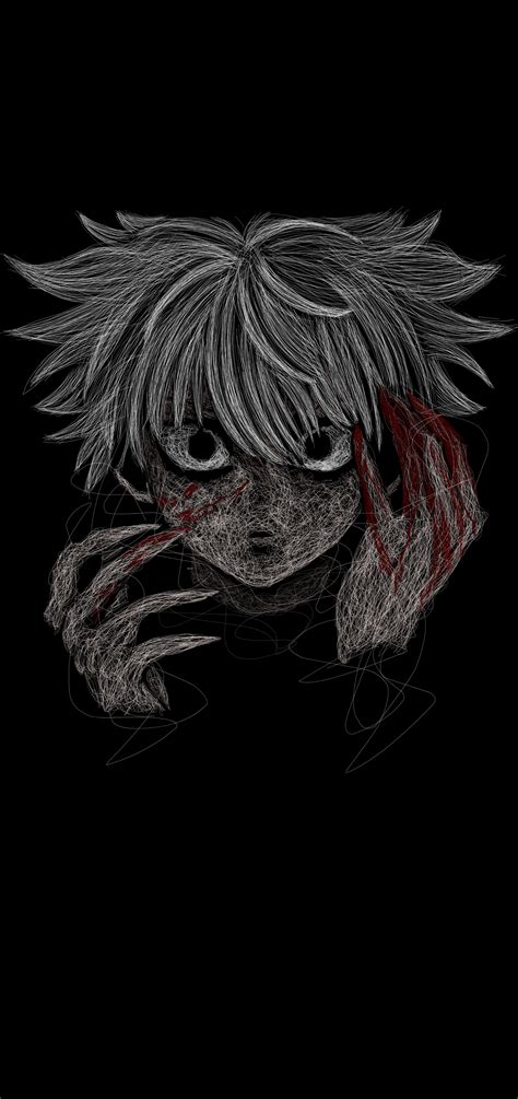 Killuas Assassin Mode With Scribbling Art 🥀 I Really Lost Passion I