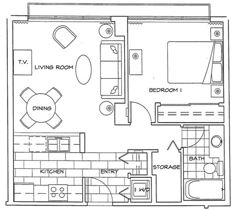 One Bedroom Apartment Floor Plan Pin On Great Ideas Bodendwasuct