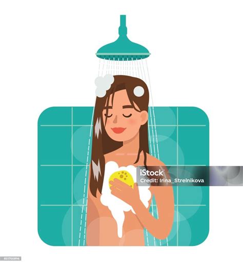 Vetores De Mulher Tomando Banho E Mais Imagens De Chuveiro Instalação Doméstica Chuveiro