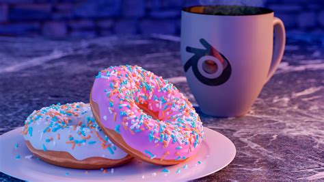 First Time Using Blender And Just Finished My Doughnut R